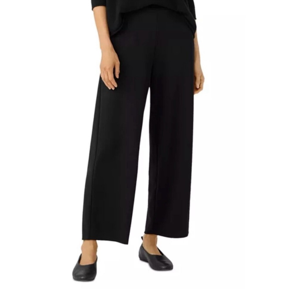 Eileen Fisher Classic Black Wide-Leg Trousers